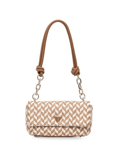 Guess Usa Tessi Woven Chevron Tote Bag In Neutral