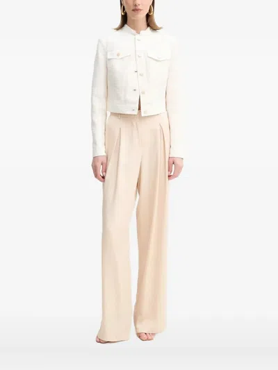 Guess Usa Textured Cropped Jacket In Neutral