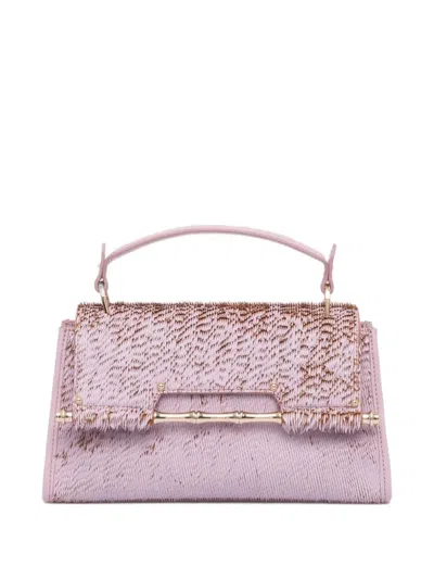 Guess Usa Textured Detail Tote Bag In Purple