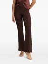 Guess Usa Textured Trousers In Brown