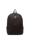 Guess Usa Textured Zip-fastening Backpack In Brown
