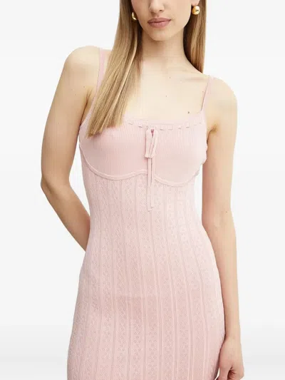 Guess Usa Tie-detail Mini Dress In Pink
