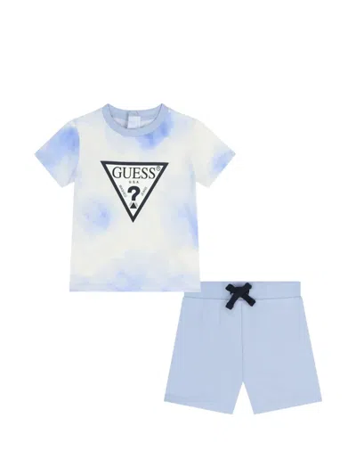 Guess Usa Babies' Tie Dye-print Short Set In Blue