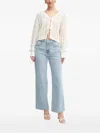 Guess Usa Tie-front Open-knit Cardigan In Neutral