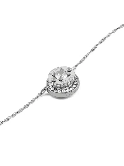 Guess Usa Till Morning Pavé-set Necklace In Silver