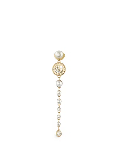 Guess Usa Tiny Pearly Earrings In Gold