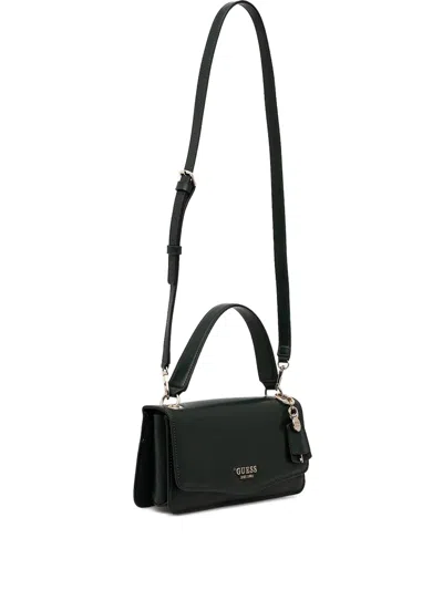 Guess Usa Top-handle Key-detail Satchel Bag In Black
