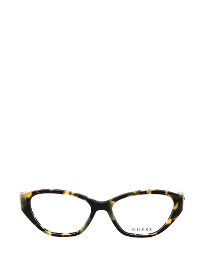Guess Usa Tortoiseshell-effect Cat-eye Glasses In Brown
