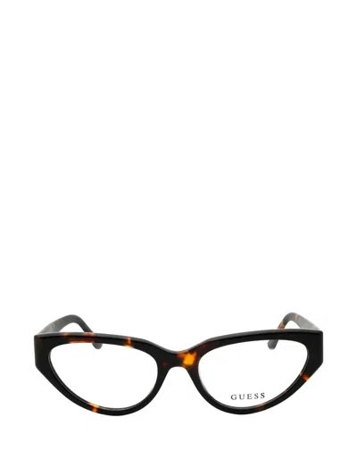 Guess Usa Tortoiseshell-effect Cat-eye Glasses In Multi
