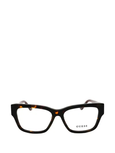 Guess Usa Tortoiseshell-effect Glasses In Brown