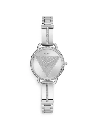 Guess Usa Tri Bellini 30mm Watch In Silver