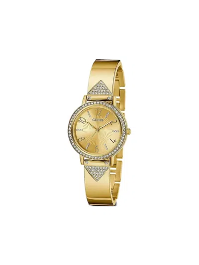 Guess Usa Tri Luxe 32mm In Gold