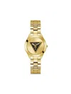 Guess Usa Tri Plaque Quartz 34mm In Gold