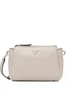 Guess Usa Triangle Logo Cross Body Bag In Neutral