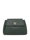 Guess Usa Triangle-logo Crossbody Bag In Green
