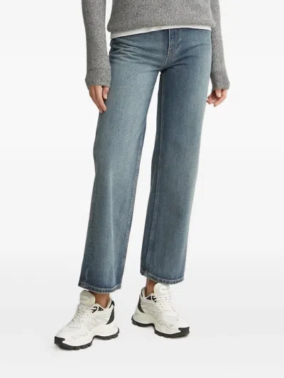 Guess Usa Triangle-logo Jeans In Blue