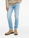 Guess Usa Triangle-logo Jeans In Blue