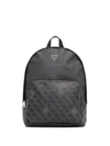 Guess Usa Triangle Logo Pattern Backpack In Gray