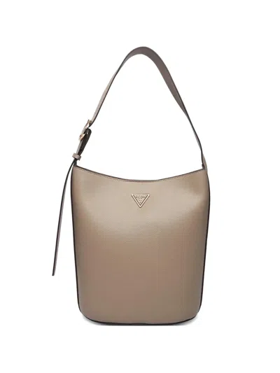 Guess Usa Triangle Logo Tote Bag In Red