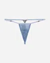 Guess Usa Triangle Thong Denim In Blue