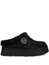 Guess Usa Trimnmed Logo-detail Flat Mules In Black