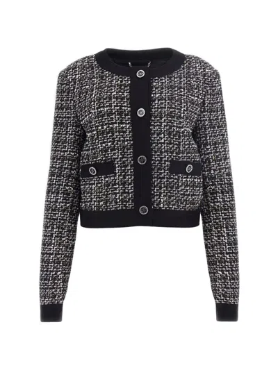 Guess Usa Tweed Blazer In White