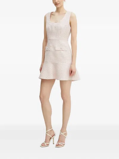 Guess Usa Tweed Mini Dress In White