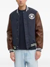 Guess Usa Twill Patch Bomber Jacket In Blue