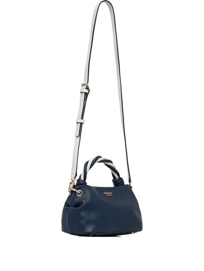Guess Usa Twisted-handle Cross-body Bag In Blue