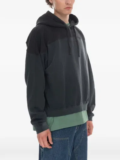Guess Usa Two-tone Hoodie In Gray