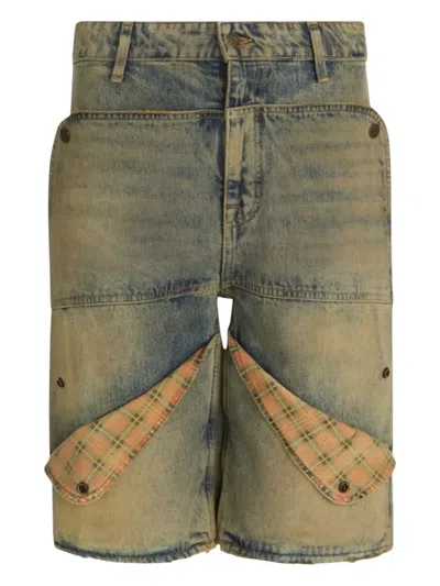 Guess Usa Usa Utility Shorts In Blue