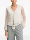 Guess Usa V-neck Blouse In Black