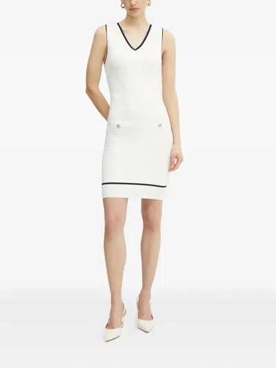 Guess Usa V-neck Mini Dress In White