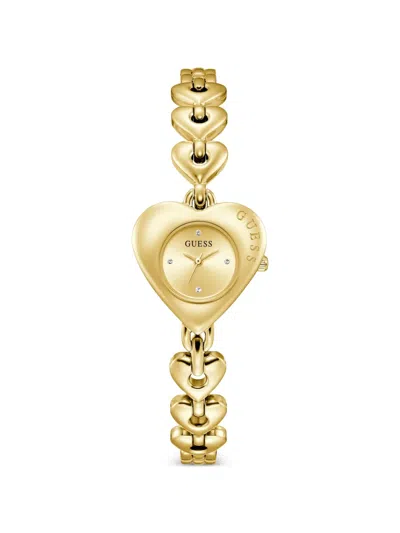 Guess Usa Valerie 28mm Watch In Gold