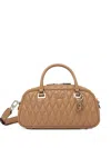 Guess Usa Valla Quilted Charm Tote Bag In Neutral