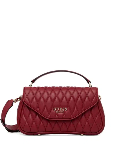 Guess Usa Valla Quilted Tote Bag In Red