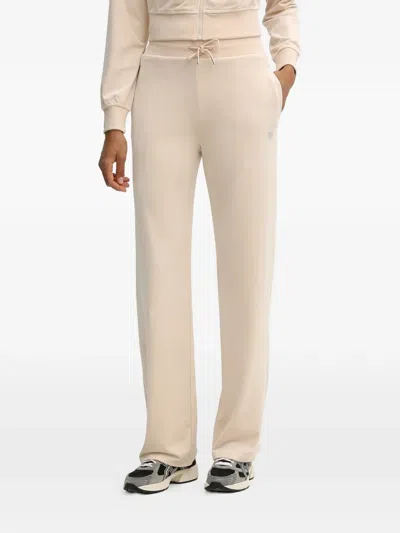 Guess Usa Velvet Track Pants In Neutral