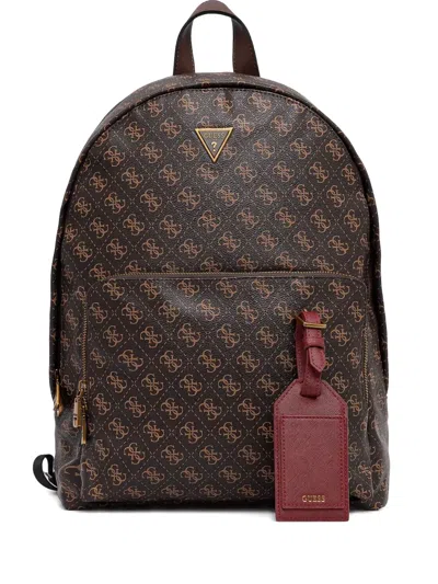 Guess Usa Vezzola Monogram Leather Backpack