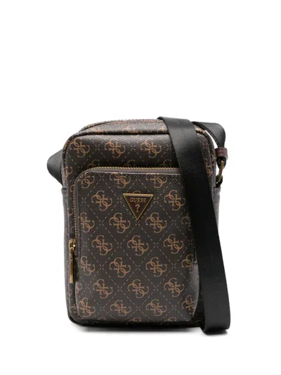 Guess Usa Vezzola Smart Messenger Bag In 褐色