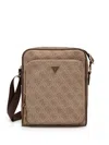 Guess Usa Vezzola Smart 4g Cross Body Bag In Brown