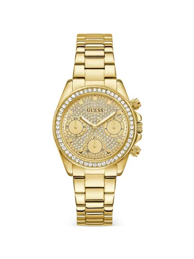 Guess Usa Victoria 36mm Watch In Gold
