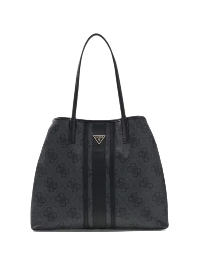 Guess Usa Victtoria Logo Shopper Bag In Black