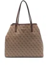 Guess Usa Victtoria Tote Bag In Brown
