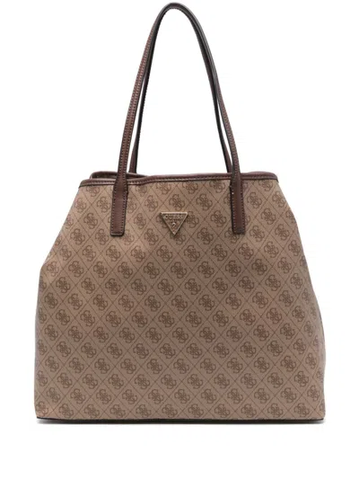 Guess Usa Victtoria Tote Bag In Neutrals