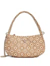 Guess Usa Vikky Woven-patterned Shoulder Bag