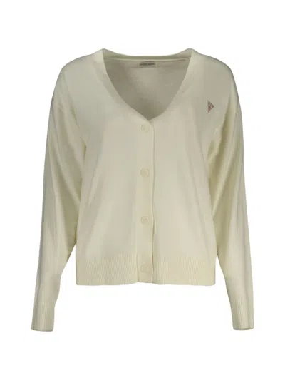 Guess Usa V-neck Button-up Cardigan In Neutral