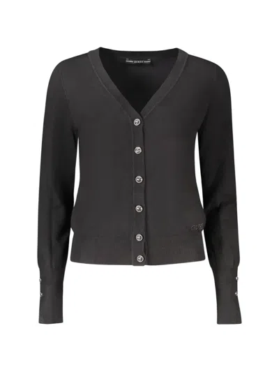 Guess Usa V-neck Cardigan In Black