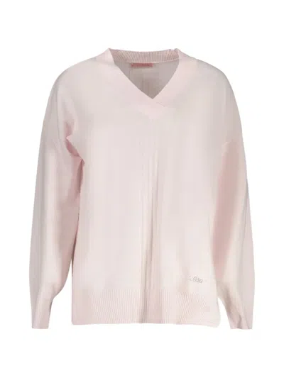 Guess Usa V-neck Sweater In Pink