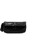 Guess Usa Waldena Patent Leather Dual-pocket Shoulder Bag