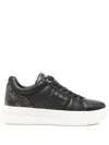 Guess Usa Welli Lace-up Platform Sneakers In Black